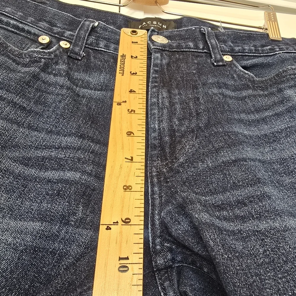 PACSUN Slim Indigo Comfort Stretch Jeans Men's 32x31 Mid-Rise Tapered Fit Casual